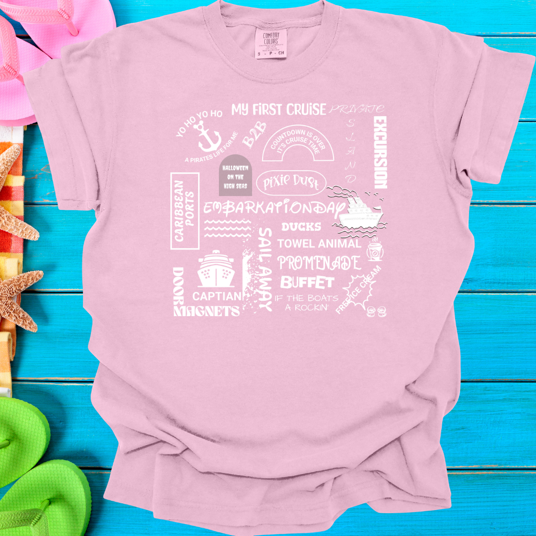 Cruise Word Collage  T-Shirt