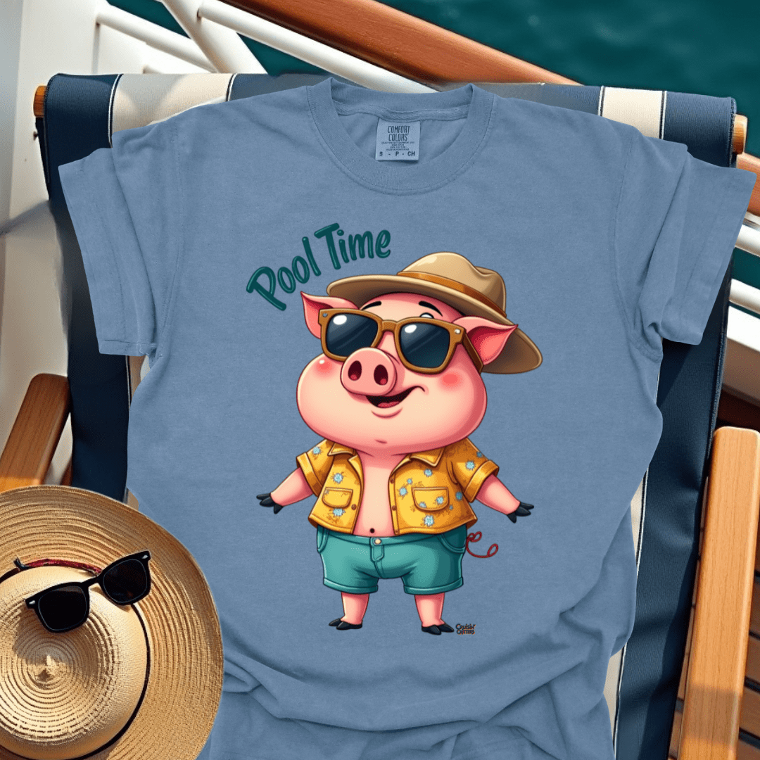 Cruisin' Critters Pig Pool Time T-Shirt