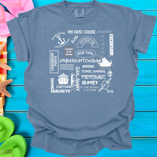 Cruise Word Collage  T-Shirt