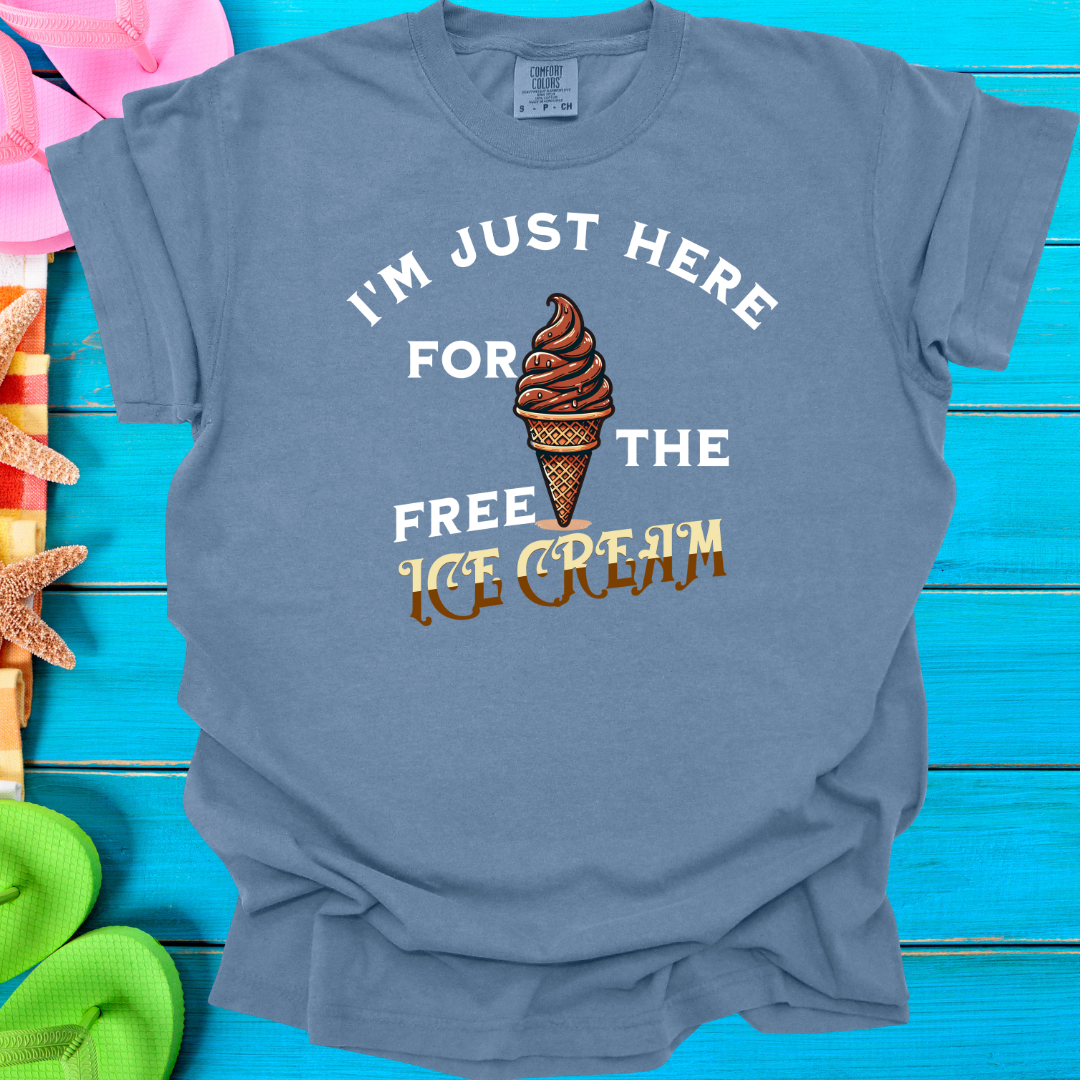 I'm Just Here For The Free Ice Cream (Youth) T-Shirt