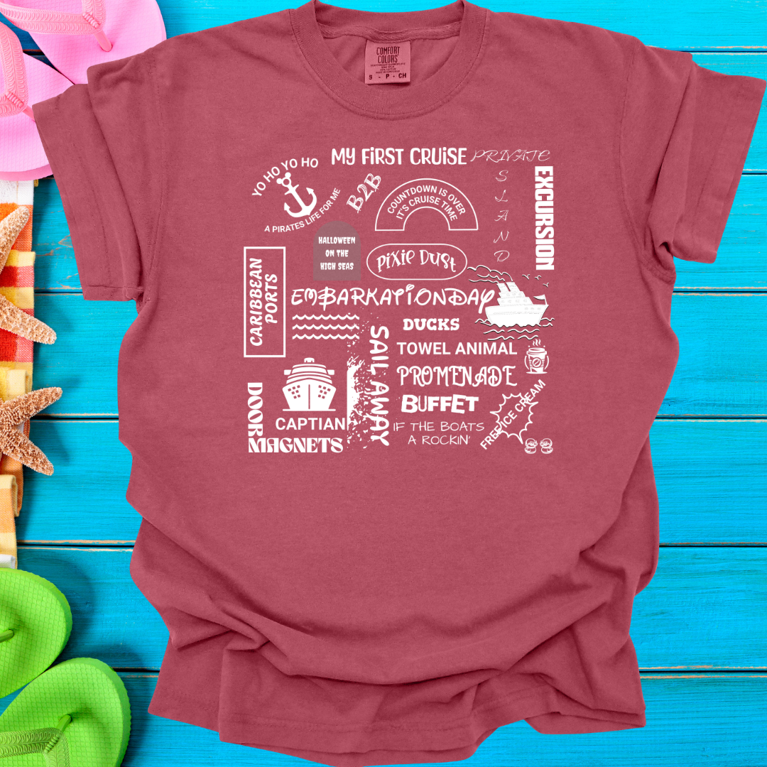 Cruise Word Collage  T-Shirt