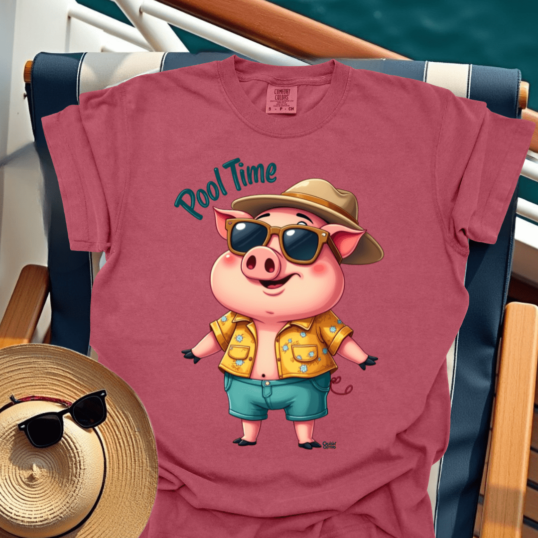 Cruisin' Critters Pig Pool Time T-Shirt