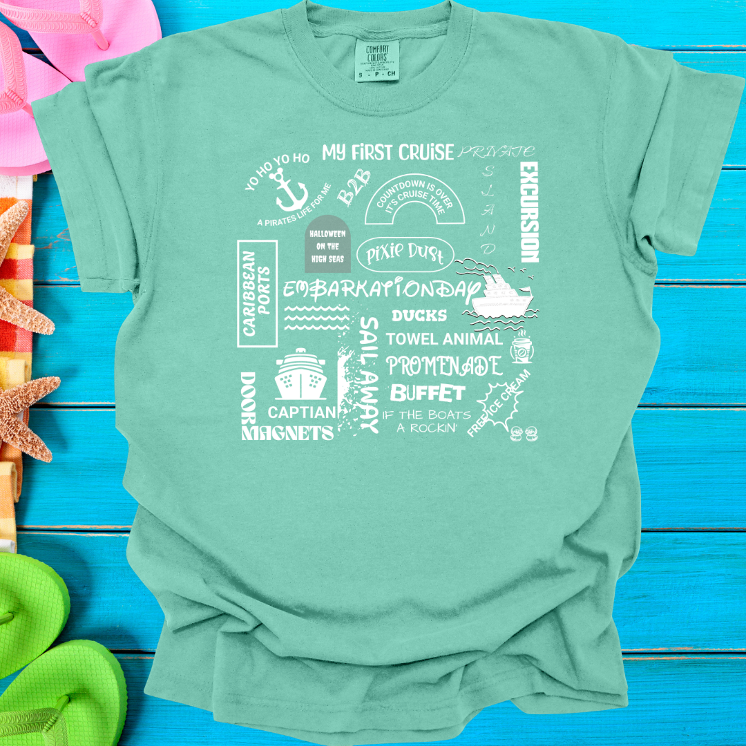 Cruise Word Collage  T-Shirt