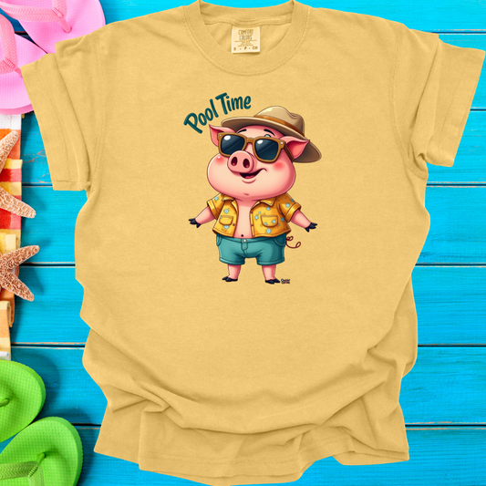 Cruisin' Critters Pig Pool Time T-Shirt