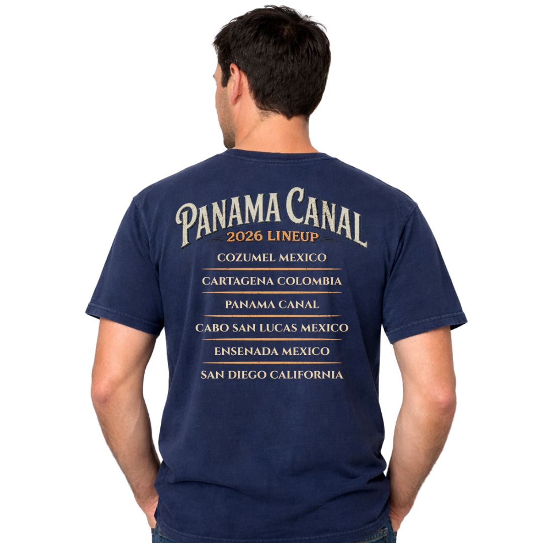 Westbound Panama Canal Cruise 2026 Ports Of Call T-Shirt (Updated Itinerary)