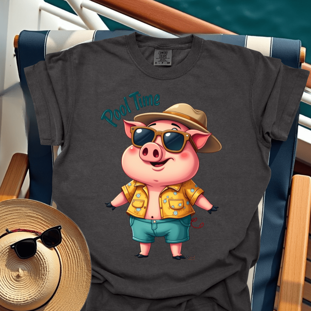 Cruisin' Critters Pig Pool Time T-Shirt