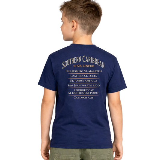 Fantasy Southern Caribbean Cruise 2026 Ports Of Call Youth T-Shirt