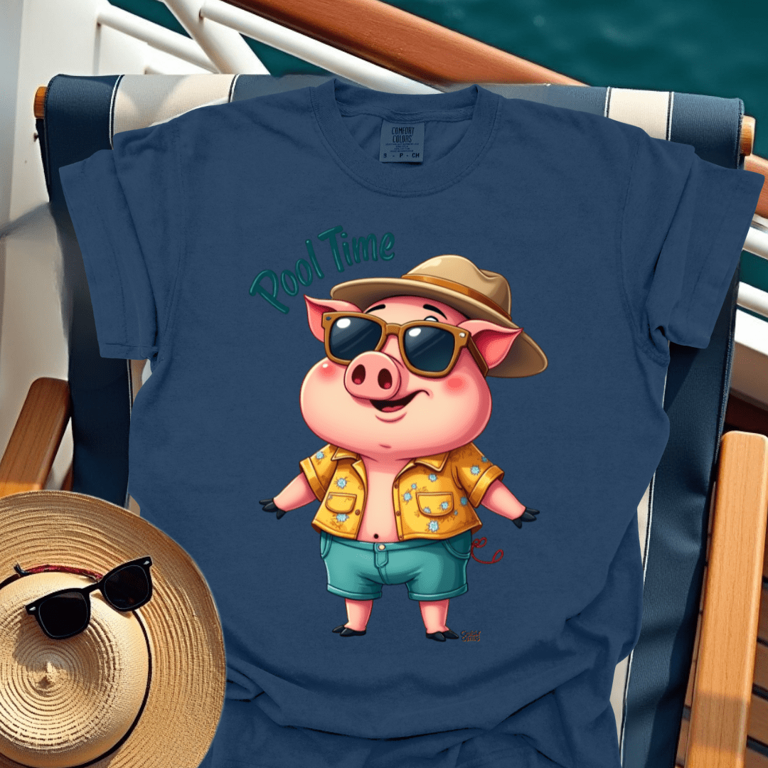 Cruisin' Critters Pig Pool Time T-Shirt