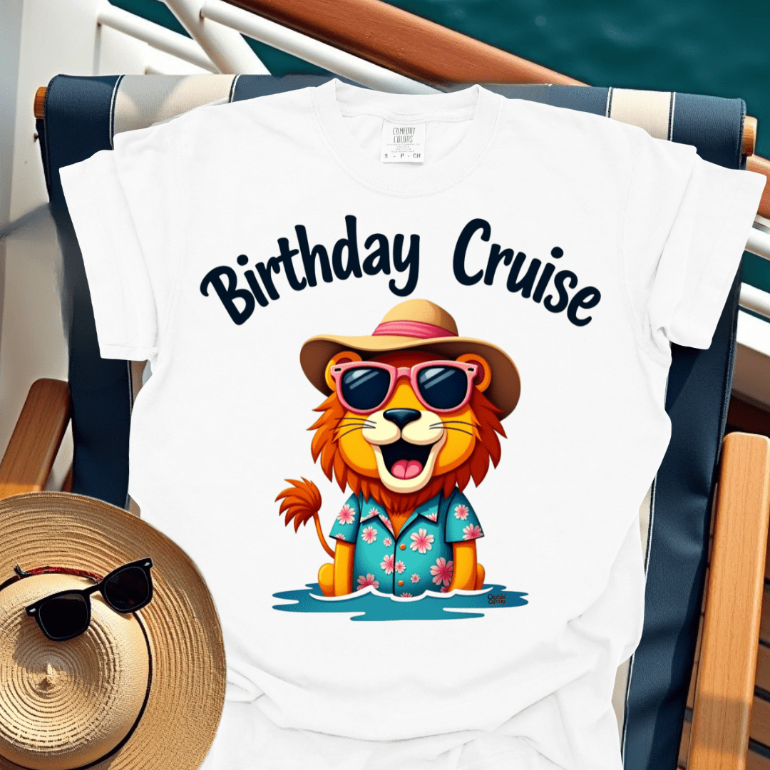Cruisin' Critters Lion Birthday Cruise T-Shirt