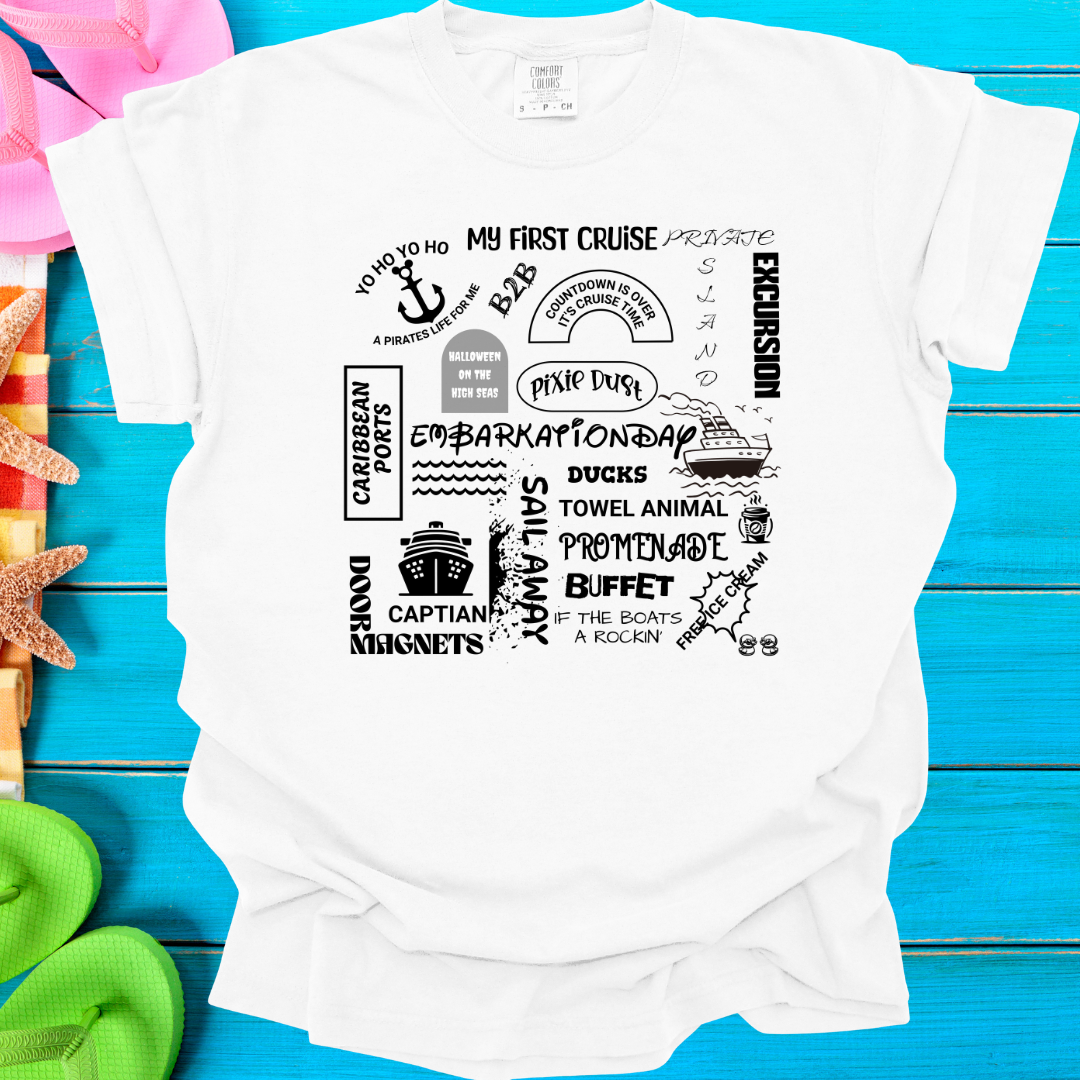 Cruise Word Collage  T-Shirt