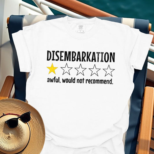 Disembarkation One Star Review White T-Shirt