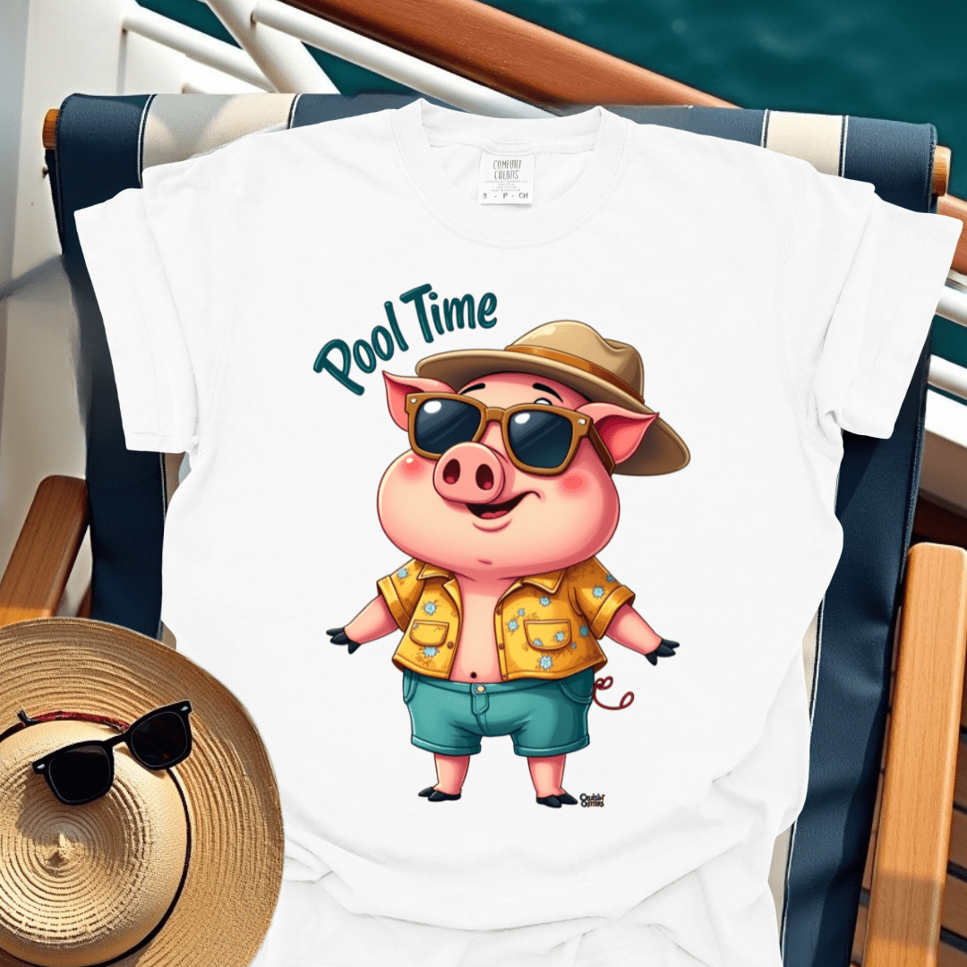Cruisin' Critters Pig Pool Time T-Shirt