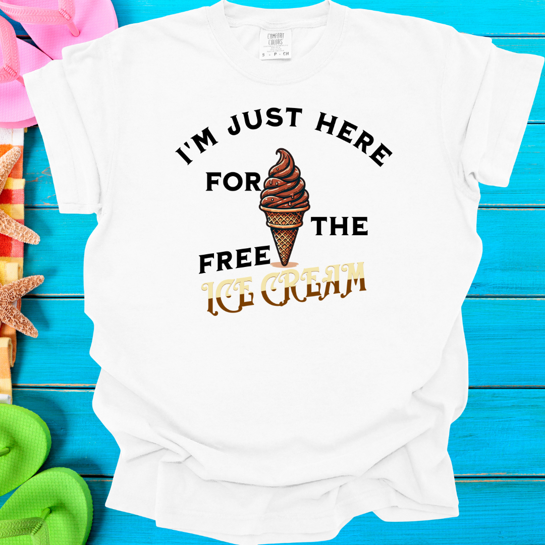 I'm Just Here For The Free Ice Cream (Youth) T-Shirt